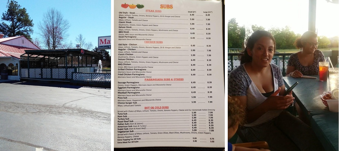 Maria's Famous Subs & Pizza Menu