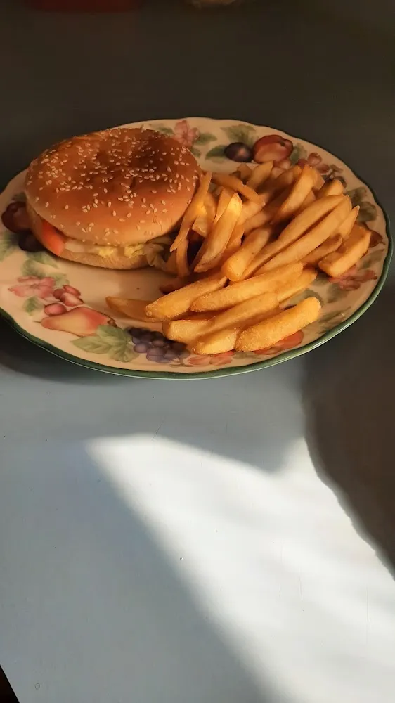 Hamburger and French Fries